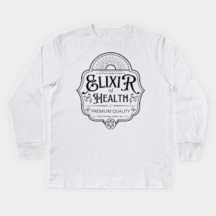 Elixir of Health: Black Version Kids Long Sleeve T-Shirt